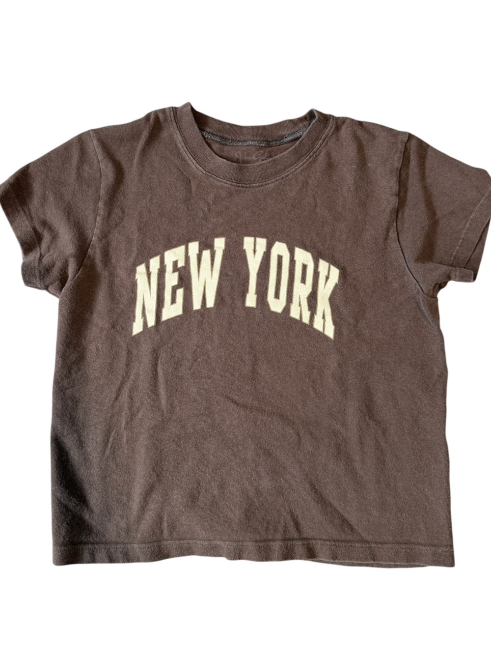 Brandy Melville Brown 'New York' casual graphic tee, Small